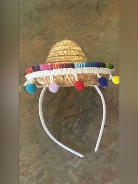 Colorful Mini Sombrero Headband EUC